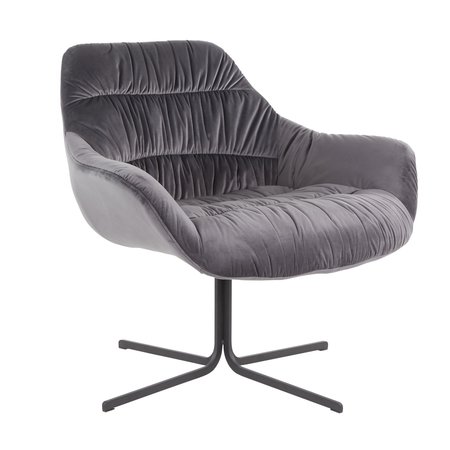 LUMISOURCE Wayne Swivel Lounge Chair CHR-WYNE BKVGY